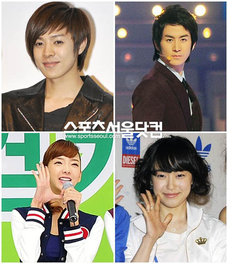 ▲ 탈퇴를 선언한 유키스의 알렉산더·김기범, 애프터스쿨 유소영, 나인뮤지스라나 (상단 왼쪽부터 시계 방향)/ 사진=더팩트 DB