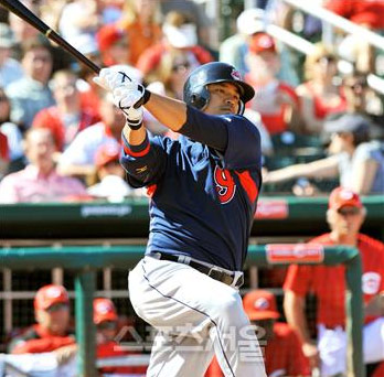 ▲클리블랜드 인디언스의 추신수