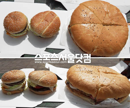 ▲ (왼쪽부터) 맥도날드 빅맥, 롯데리아 한우불고기버거, GS위대한 버거