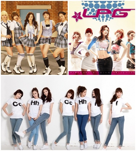 ▲ 최근 신곡을 발표한 걸스데이, LPG, 치치(왼쪽 위부터 시계방향)사진=각 소속사 제공