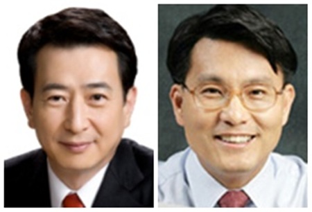 ▲ 한나라당 김호연 의원(왼쪽)과 윤상현 의원.