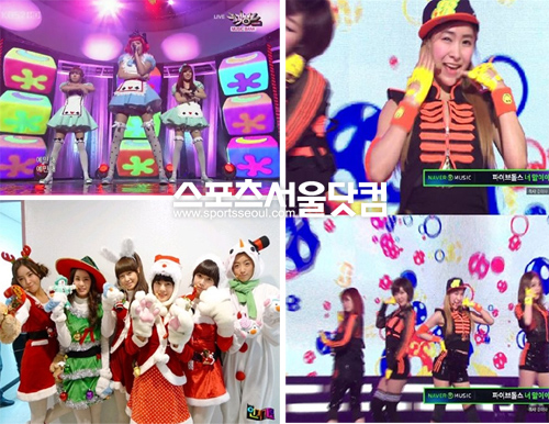 ▲의상 논란을 일으켰던 스타들. 좌측 상단부터 시계방향으로오렌지 캬라멜, 파이브돌스, 티아라/사진=캡쳐