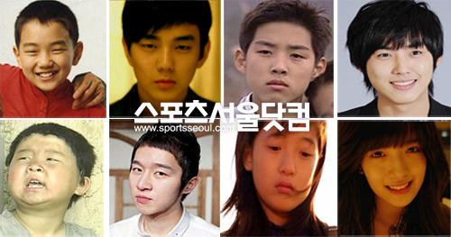 ▲아역 배우들의 앳된 과거와 훈훈한 현재의 모습/사진=더팩트DB 및 캡쳐