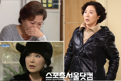 ▲드라마 속에서 다양한 엄마의 모습을 선보인 배우들. 좌측 상단부터 시계방향으로김해숙, 고두심, 이휘향/사진=캡쳐