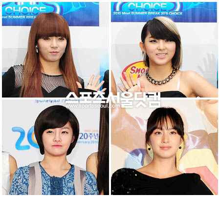 ▲ 프로필과 실제 키가 다르다고 밝힌 스타들. 왼쪽 위부터 시계 방향으로포미닛 현아와 소현, 김태희, 티아라 보람. /사진=더팩트DB