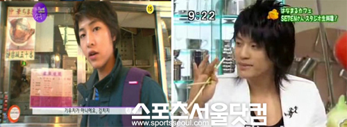 ▲일본 방송에서 김치 발음을 정정한 송중기(왼쪽)와 세븐/사진=캡쳐