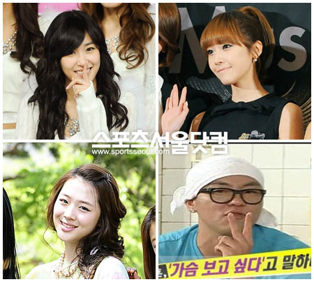 ▲ 원곡과 다른 가사로 노래를 불러 화제가 된 가수들. 왼쪽 위부터 시계 방향으로 소녀시대 티파니, 제시카, 원투 오창훈, f(x) 설리./사진=더팩트DB