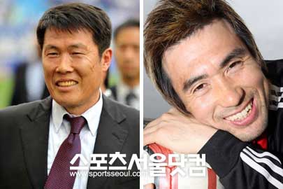 ▲ 차범근(왼쪽)과 김병지 <출처 -  스포츠서울 DB>