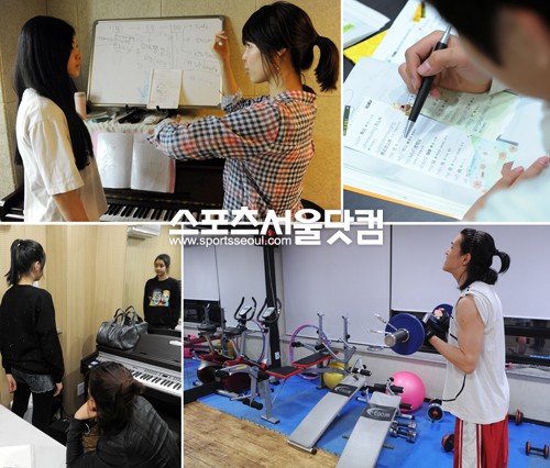 ▲ 본격적인 연습이 이뤄지고 있는 큐브 엔터테인먼트의 연습실./사진=노시훈 기자