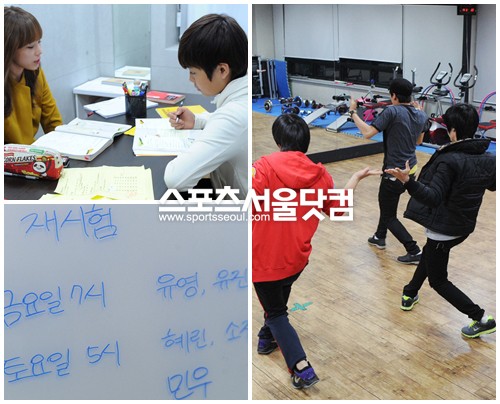 ▲ 언어, 댄스 등 다방면에서 트레이닝이 이뤄지고 있는 큐브 엔터테인먼트 내부./사진=노시훈 기자