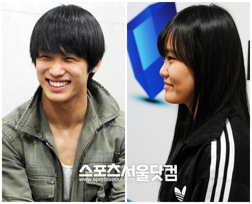 ▲ 큐브 엔터테인먼트 연습생 임현식(왼쪽), 한예지/사진=노시훈 기자