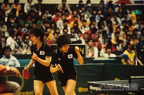 ▲ 88 서울올림픽 금메달 콤비 양영자(왼쪽)와 현정화