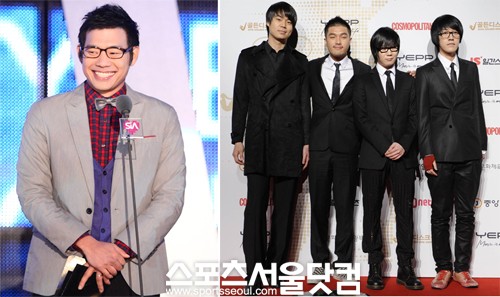 ▲자극적인 노래 제목으로 눈길을 끈 김진표(왼쪽)와 넬/더팩트DB