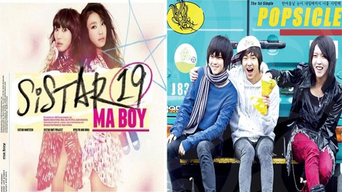 ▲곡 분위기에 맞는 그룹명을 지은 씨스타 나인틴(왼쪽)과 팝시클/사진=씨스타 나인틴앨범 재킷, 팝시클 앨범 재킷