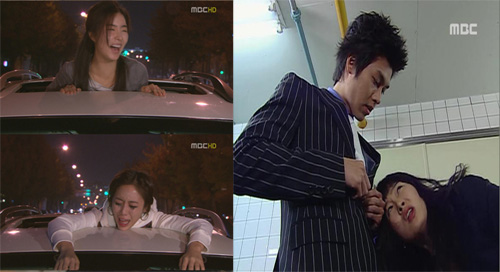 ▲술 취한 연기를 선보인 여자 스타들. 왼쪽 위부터 시계 방향으로 신세경, 김선아, 황정음/사진=MBC 지붕 뚫고 하이킥, MBC 내 이름은 김삼순 방송 캡처