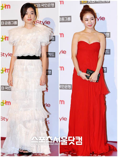 ▲ 2% 부족한 패션을 선보인 한효주(왼쪽)와 유인나