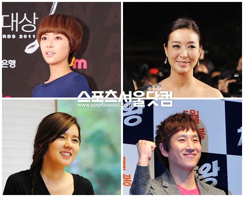 ▲ 상대 배우와 러브신에 배우자 혹은 연인이 마음을 썼다고 밝힌 스타들. 왼쪽 위부터시계방향으로 황정음, 김보연, 이선균, 한가인 /더팩트DB