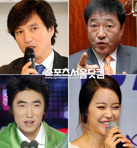 ▲밤업소에서 손님 때문에 곤욕을 치렀다고 털어놓은 스타들. 왼쪽 위부터 시계 방향으로 조재현, 임채무, 백지영, 장동민 /더팩트DB