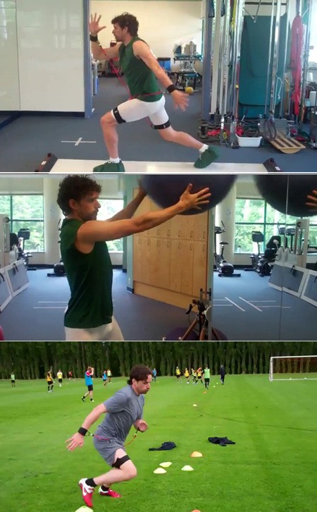 ▲ 훈련 장면을 직접 찍어 공개한 오언 하그리브스 <출처 - 유투브>