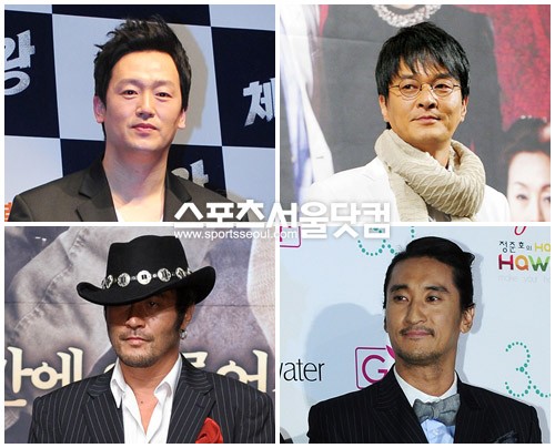 ▲ 거칠고 남자다운 외모와 달리 세심하고 정적인 취미를 가진 스타들. 왼쪽 위부터시계방향으로 김정태, 조민기, 신현준, 최민수 /더팩트DB