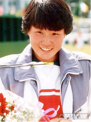 ▲ 1992년 바르셀로나 올림픽 때 김수녕