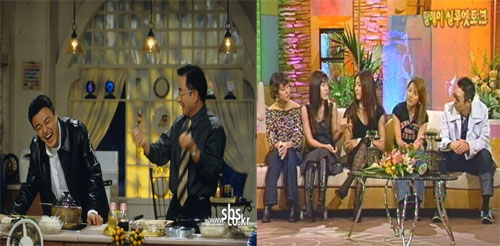 ▲요리와 토크를 접목한 이홍렬 쇼(왼쪽)와 토크에 순위를 매긴 서세원 쇼 /사진=SBS,KBS 제공