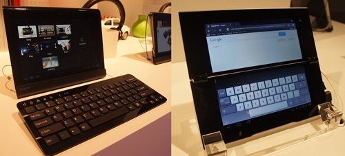 ▲ 소니 태블릿S(왼쪽), 소니 태블릿P(오른쪽)