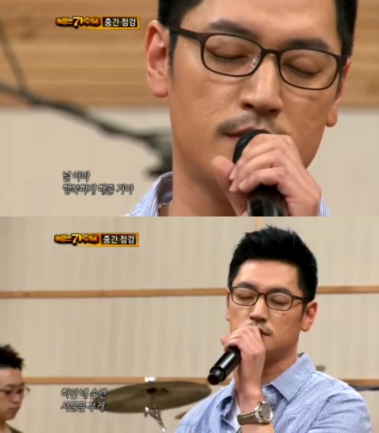 ▲가수 바비킴이 윤종신의 너의 결혼식을 자신만의 스타일로 소화해냈다./MBC 나는 가수다 캡처