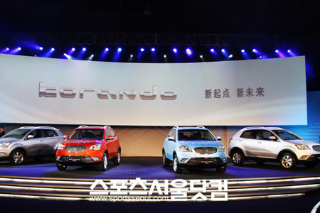 ▲ 쌍용자동차 코란도 C 중국 론칭