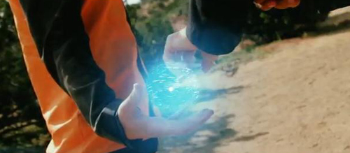 ▲나루토 질풍전 영상의 일부. 나루토의 필살기 나선환을 컴퓨터그래픽으로 처리했다.