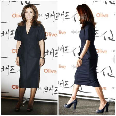 ▲올리브 토크쇼 배드신 기자간담회에 입장하고 있는 배우 이미숙. /박정훈 인턴기자