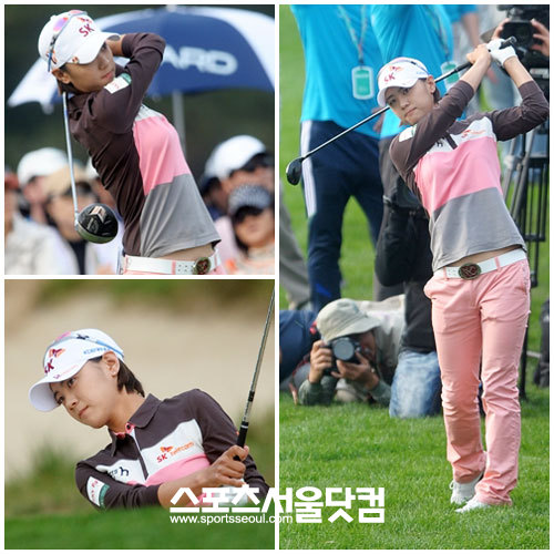 ▲2009년과 2010년 2년 연속으로 우승 재킷을 입은 ‘얼짱골퍼’ 최나연. LPGA 투어를 대표할 차세대 글로벌 스타로 성장하고 있다.