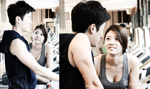 ▲배우 전세홍과 최필립이 헬스장에서 탄탄한 몸매를 과시했다./ 티캐스트 제공