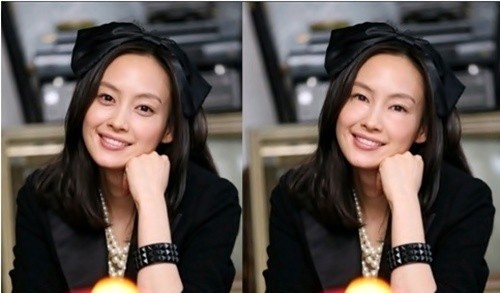 ▲이나영의 합성 사진이 화제다. /온라인 커뮤니티
