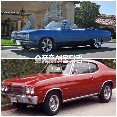 ▲ 1965년형 1세대 말리부(위), 1970년형 2세대 말리부