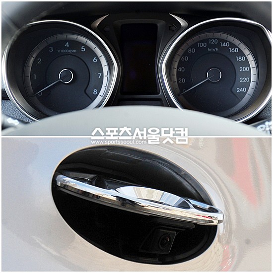 ▲ 플렉스 스티어(위), 히든 후방 카메라