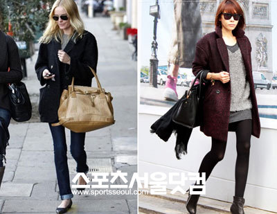 ▲대표적인 프렌치 시크 룩. 사진 오른쪽은 필자가 런칭한 쇼핑몰 브라운스(www.braunce.com)에서 선보인 스타일.