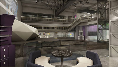 ▲사진 위부터 클럽 옥타곤 티저 이미지, 클럽 내부, 럭셔리한 스타일의 여성파우더룸.