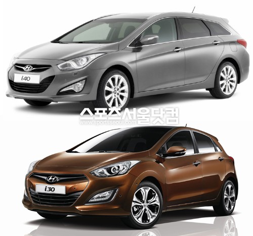 ▲ 현대자동차 i40(위), i30