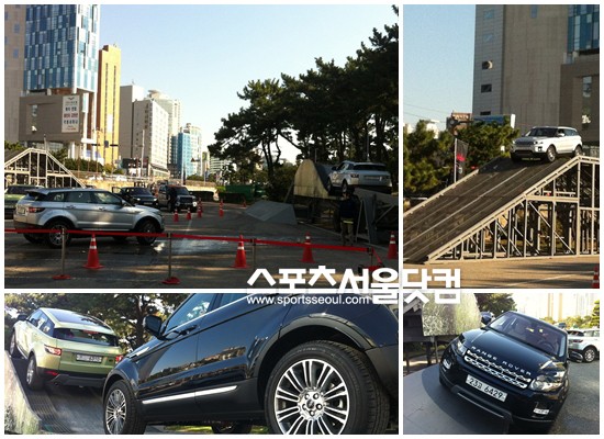 ▲ 레인지로버 이보크 오프로드(구조물) 주행 성능 시험