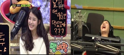 ▲아이유의 억지웃음과 진짜웃음을 구별하는 방법이 화제다. /온라인 커뮤니티