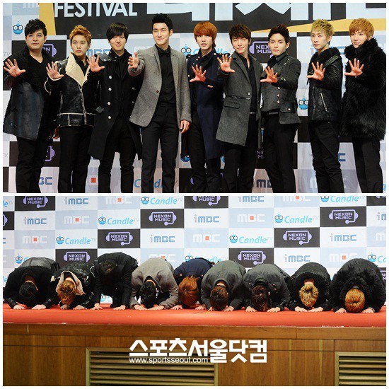 ▲네티즌이 뽑은 최고 인기가수로 뽑힌 슈퍼주니어./배정한 기자