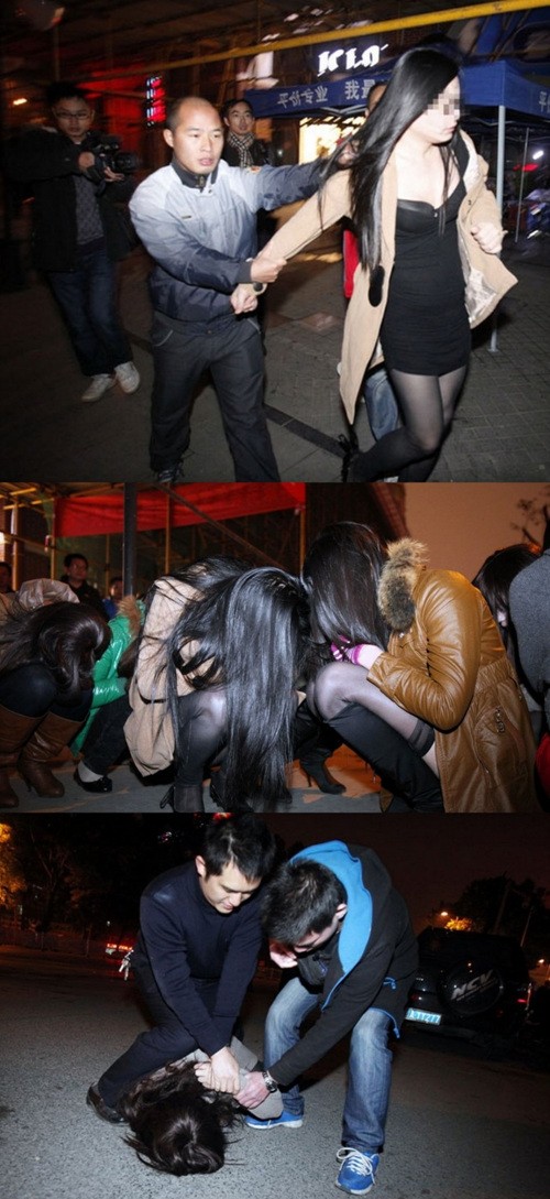 ▲ 중국 난닝시 매춘부 단속 현장 / 중국 CRI 온라인