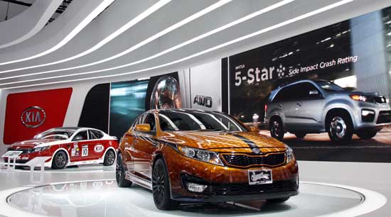 ▲ 기아자동차 2012 북미 국제 오토쇼 부스