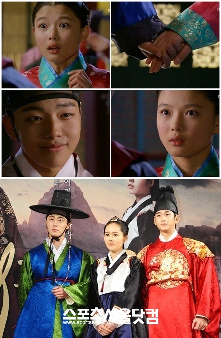 ▲MBC 해품달 아역들의 연기연장을 요청하는 글이 쏟아지고 있다. 아래는 6회부터 등장하는 성인연기자 정일우, 한가인, 김수현/MBC 해품달 방송캡처, 배정한 기자