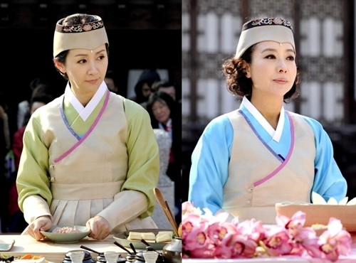 ▲요리와 한복 맵시 대결을 펼친 전인화와 김보연./ MBC 제공