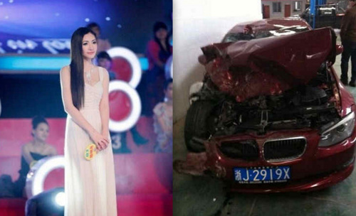 ▲ 맞선 프로그램 아이칭롄롄칸에 출연한 천밍웨(좌)와 사고 차량 / 저장온라인