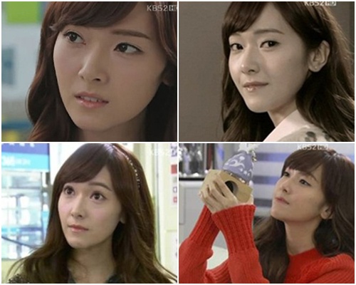 ▲ 왼쪽 얼굴만 비쳐 화제가 된 제시카./KBS 화면캡처