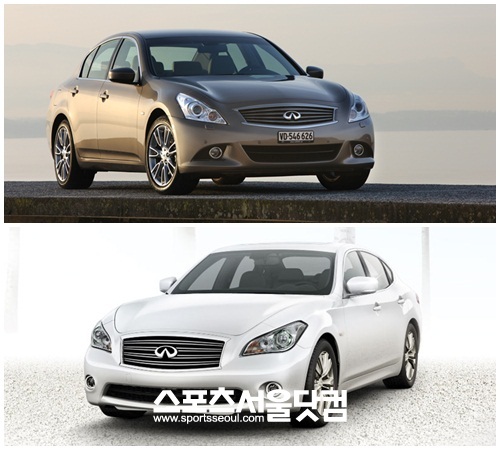 ▲  NEW INFINITI G25(위), All-new Infiniti M