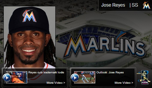 ▲긴 레게머리를 자랑했던 마이애미 말린스의 호세 레이예스 / MLB.com